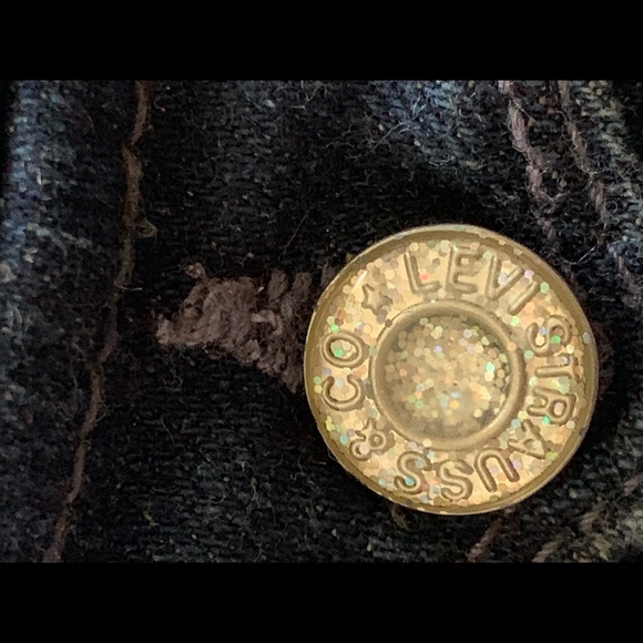 Levi’s girls skinny moulant jeans size 6 glitter - Picture 6 of 11